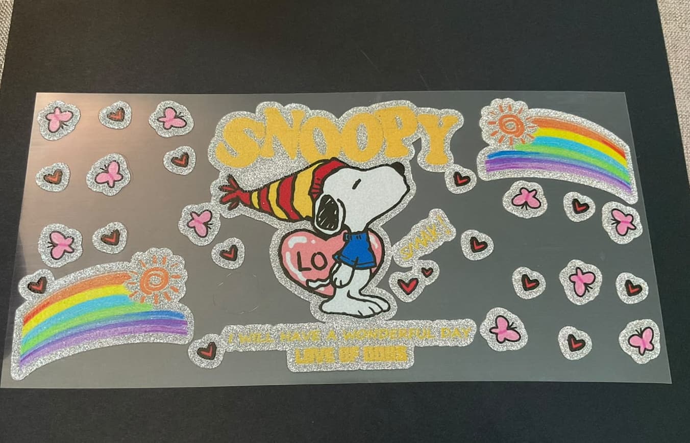 UV Sticker Glitter A191