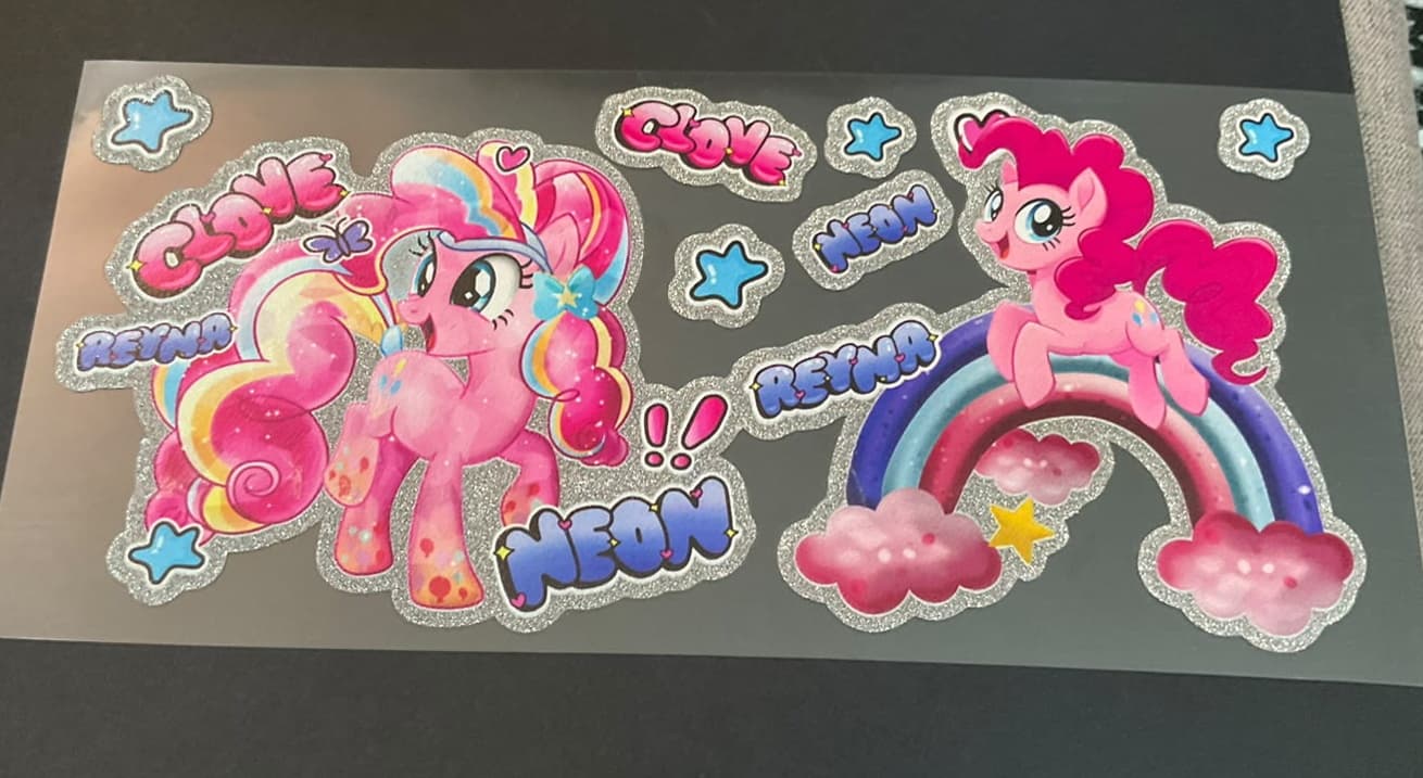 UV Sticker Glitter A195