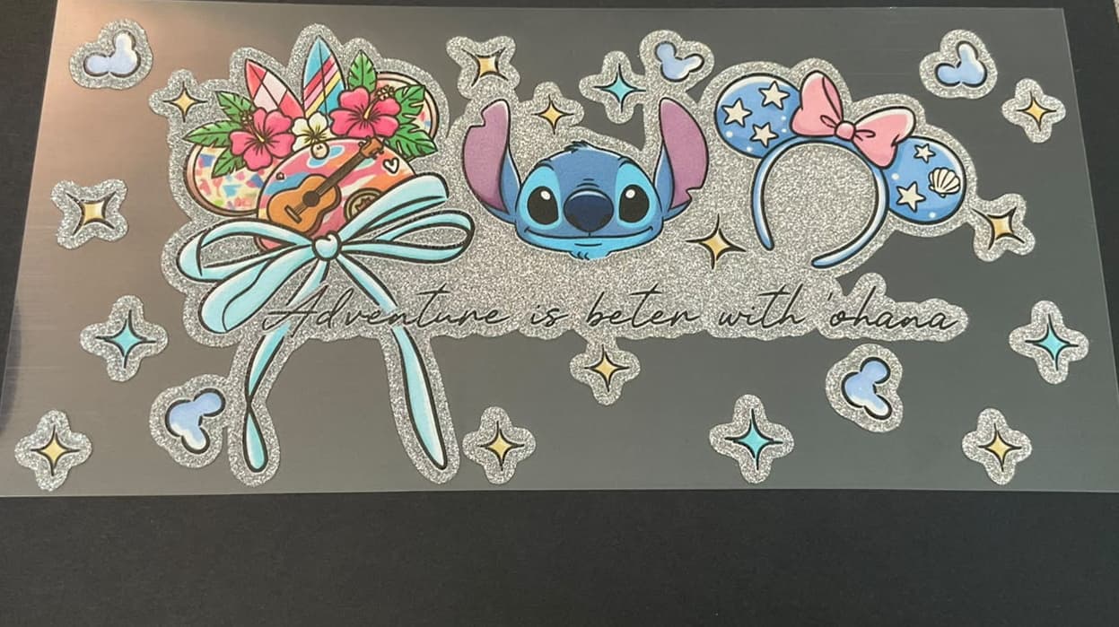 UV Sticker Glitter A196