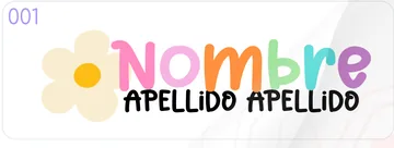Muestra original de la tipografía 001